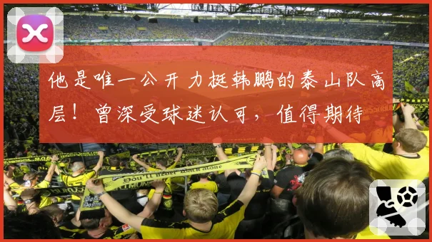 他是唯一公开力挺韩鹏的泰山队高层!曾深受球迷认可,值得期待